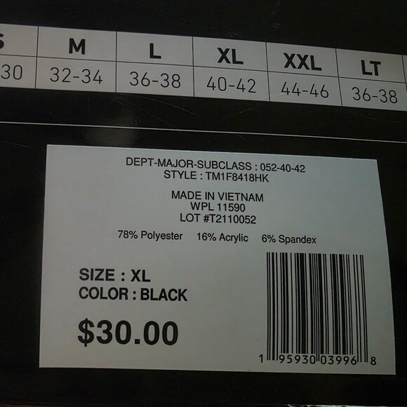 HEATKEEP Men's XL Midweight base layer black athleisure pant NEW ~ Comfy! 40-42 - Picture 3 of 4